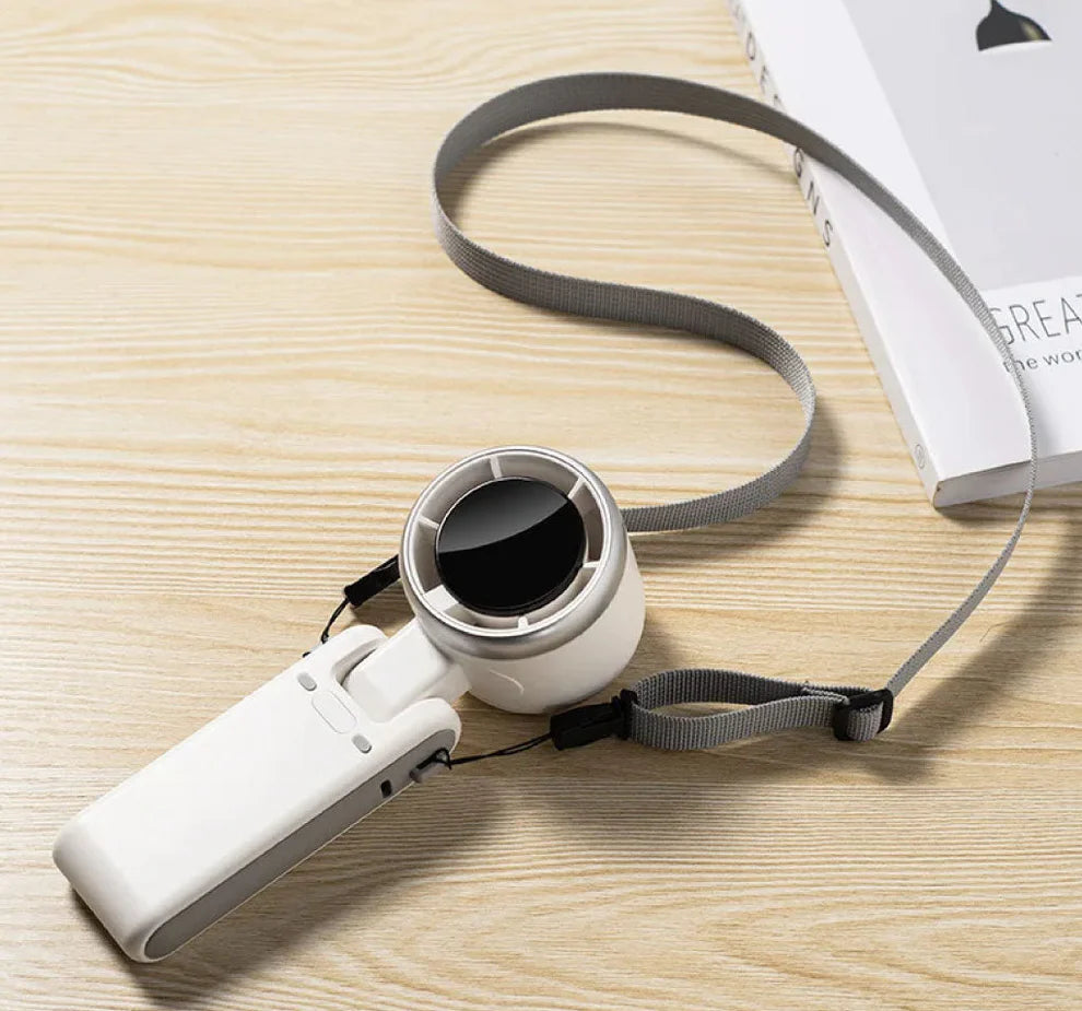 Smart Pocket Fan – LED Screen and Foldable Design